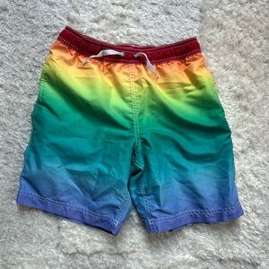 Hanna Andersson Red and White Mesh Lined Shorts